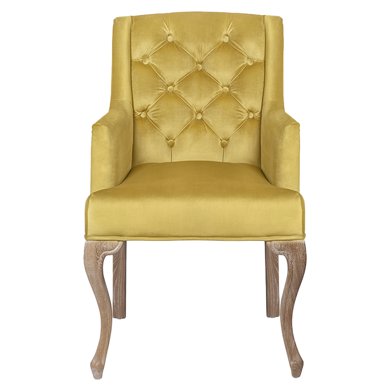 Кресло Mason Classical Armchair gold velour Желтый Коричневый Кресло Mason Classical Armchair gold velour Желтый Коричневый в Костроме | Loft Concept