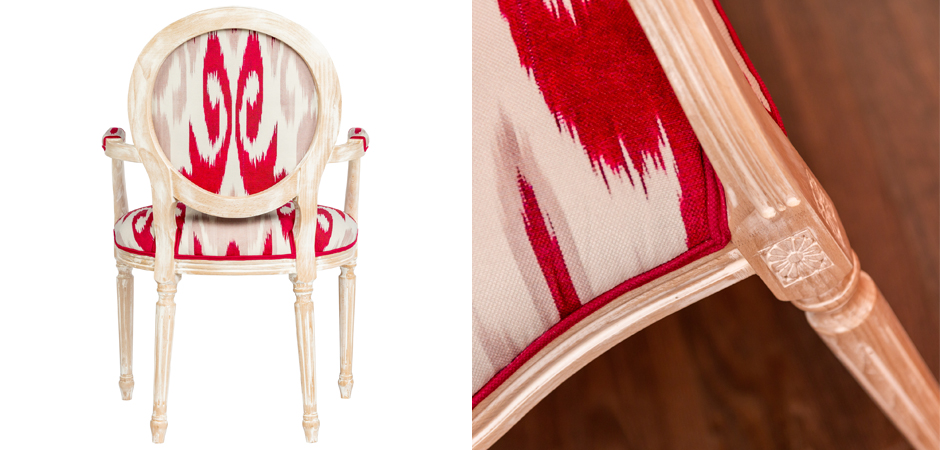 Стул с подлокотниками Ikat Pattern Красный Стул с подлокотниками Ikat Pattern Красный - Loft-Concept в Костроме