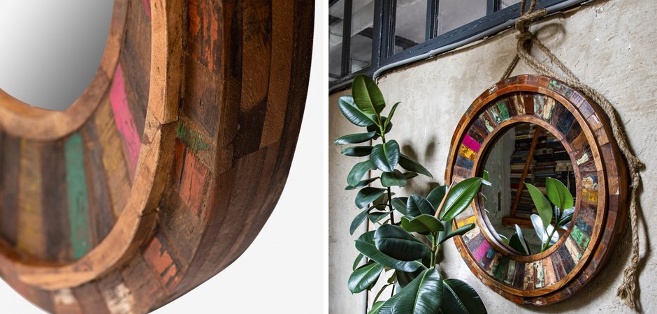Зеркало Antique Wood Circle Зеркало Antique Wood Circle - Loft-Concept в Костроме