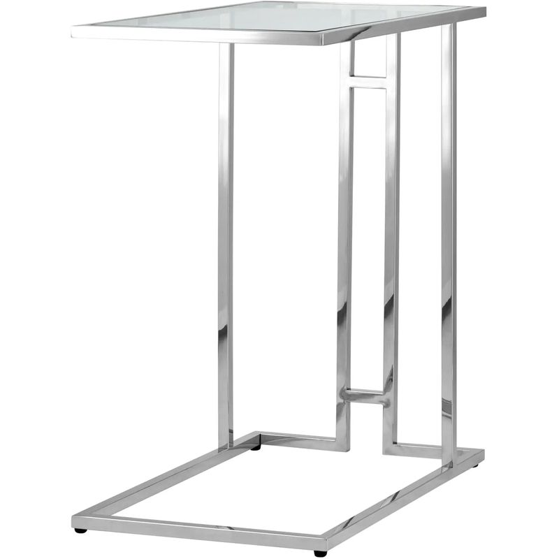 Стол приставной Lasker Milan Tables Silver Серебряный Прозрачное Стекло Стол приставной Lasker Milan Tables Silver Серебряный Прозрачное Стекло в Костроме | Loft Concept