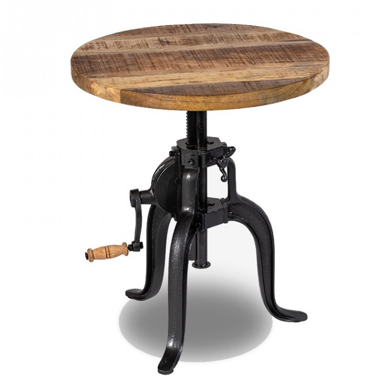 Приставной стол Jack-Screw Side Table Черный Коричневый Приставной стол Jack-Screw Side Table Черный Коричневый в Костроме | Loft Concept