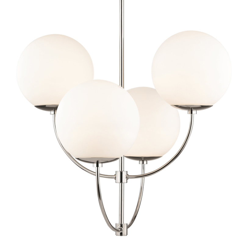 Люстра Breasal White Matte Balls Chandelier Chrome Хром Белое матовое стекло Люстра Breasal White Matte Balls Chandelier Chrome Хром Белое матовое стекло в Костроме | Loft Concept