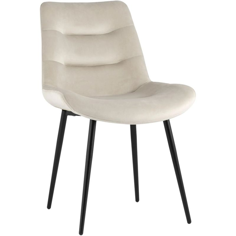 Стул Austin Chair Молочный Веелюр Молочный Черный Стул Austin Chair Молочный Веелюр Молочный Черный в Костроме | Loft Concept