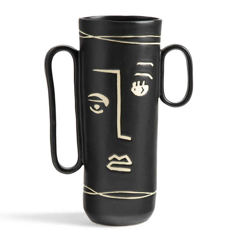 Ваза Aurick Vase Черный Белый Ваза Aurick Vase Черный Белый в Костроме | Loft Concept