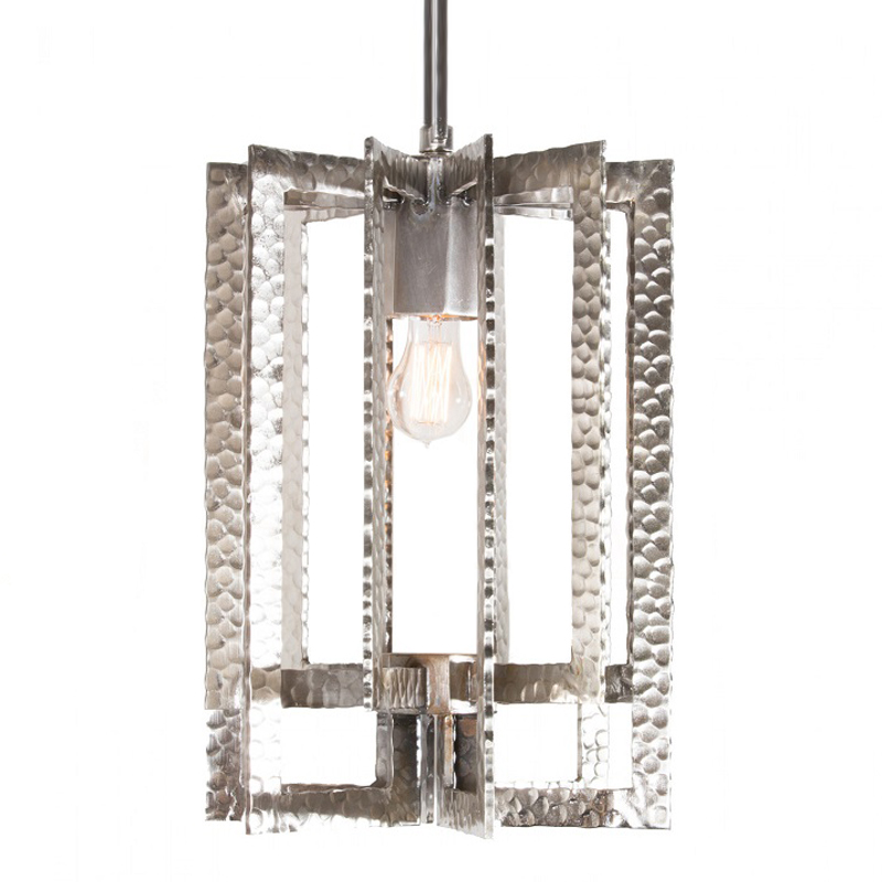 Подвесной Светильник Textured Cage Pendant Lamp silver Серебряный Подвесной Светильник Textured Cage Pendant Lamp silver Серебряный в Костроме | Loft Concept
