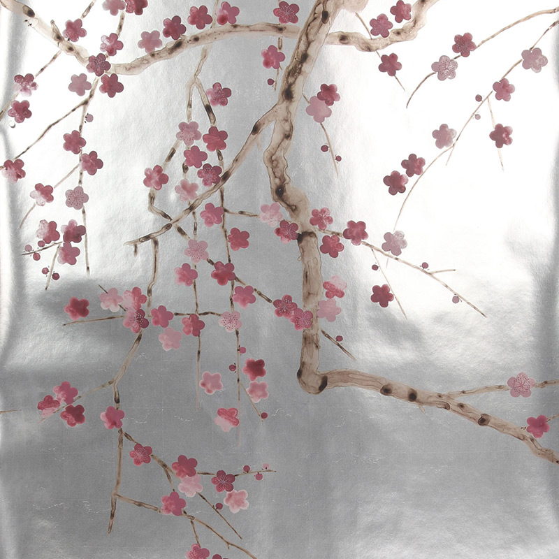 Обои ручная роспись Plum Blossom Blossom on Tarnished Silver gilded paper Обои ручная роспись Plum Blossom Blossom on Tarnished Silver gilded paper в Костроме | Loft Concept