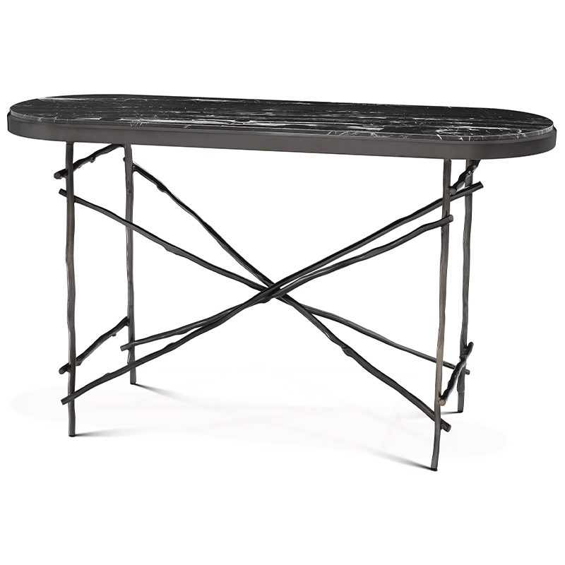 Консоль Eichholtz Console Table Tomasso Черный Мрамор Nero Темная бронза Консоль Eichholtz Console Table Tomasso Черный Мрамор Nero Темная бронза в Костроме | Loft Concept