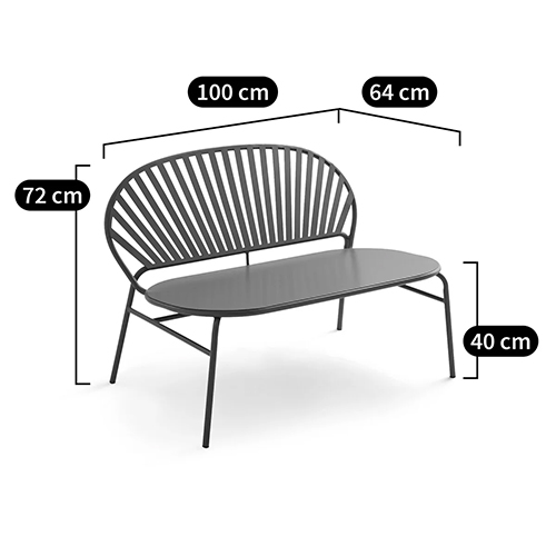 Зелёная скамья из стали Goodwin Metal Bench Green Зелёная скамья из стали Goodwin Metal Bench Green в Костроме