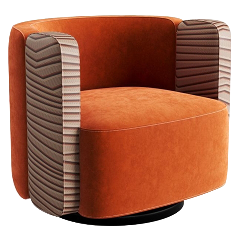 Дизайнерское кресло KELLY Armchair Оранжевый Бежевый Коричневый Дизайнерское кресло KELLY Armchair Оранжевый Бежевый Коричневый в Костроме | Loft Concept