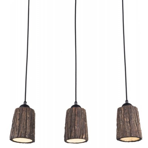 Люстра Wood Log Pendant 3 Коричневый Люстра Wood Log Pendant 3 Коричневый в Костроме | Loft Concept