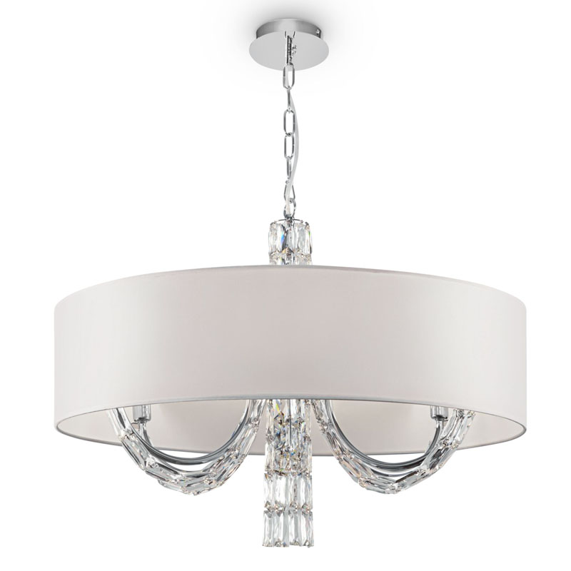 Люстра Damiana Chandelier 70 Белый Хром Люстра Damiana Chandelier 70 Белый Хром в Костроме | Loft Concept