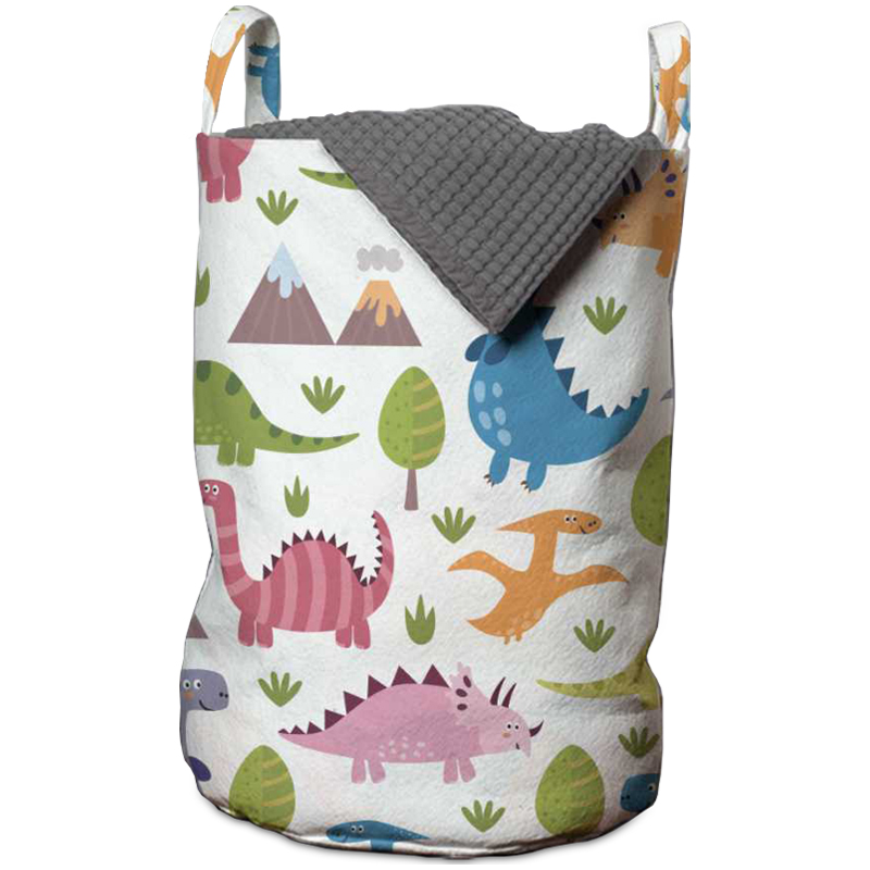 Корзина Colored Dinosaurs Basket Мульти Белый Корзина Colored Dinosaurs Basket Мульти Белый в Костроме | Loft Concept