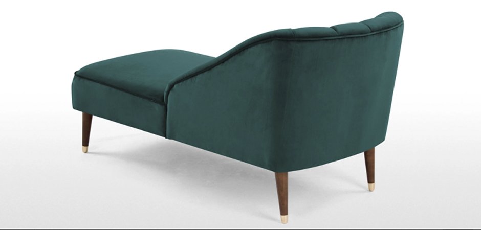 Кушетка Chaise Longue, Peacock Blue Velvet Кушетка Chaise Longue, Peacock Blue Velvet - Loft-Concept в Костроме