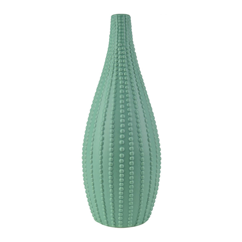 Ваза Ribbed Vase Narrow Throat turquoise 38 Бирюзовый Ваза Ribbed Vase Narrow Throat turquoise 38 Бирюзовый в Костроме | Loft Concept