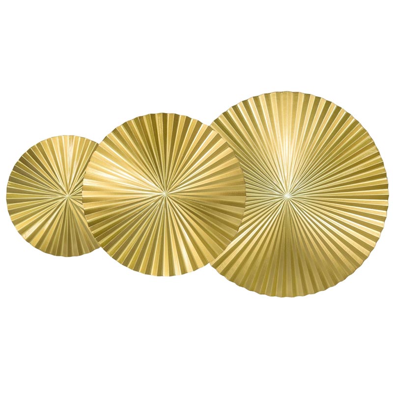 Арт-объект Apollo Gold Wall Plaque Disc 3 Золотой Арт-объект Apollo Gold Wall Plaque Disc 3 Золотой в Костроме | Loft Concept