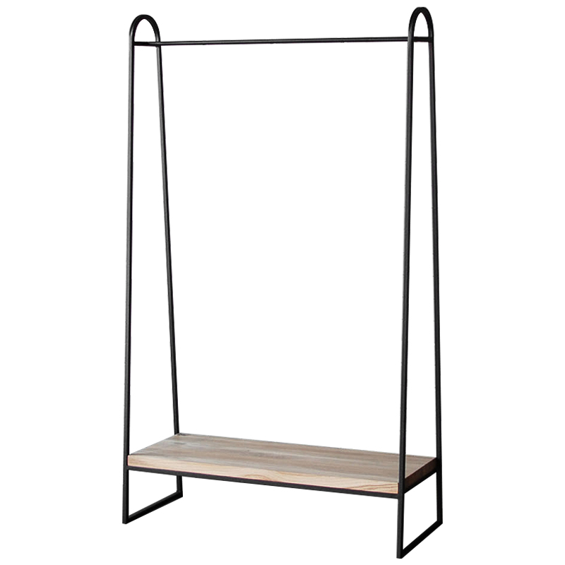 Рейл Amba Industrial Metal Rust Clothes Rail Черный Светлый дуб Рейл Amba Industrial Metal Rust Clothes Rail Черный Светлый дуб в Костроме | Loft Concept