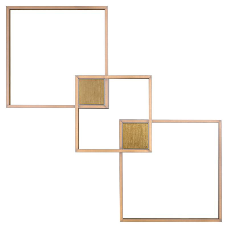 Потолочный светильник Squares Trio Geometrical Shape Ceiling Light Золотой Белый Потолочный светильник Squares Trio Geometrical Shape Ceiling Light Золотой Белый в Костроме | Loft Concept