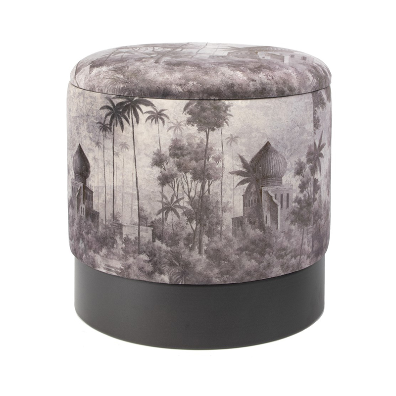 Пуф PUF Jungle Print small Мульти Черный Пуф PUF Jungle Print small Мульти Черный в Костроме | Loft Concept