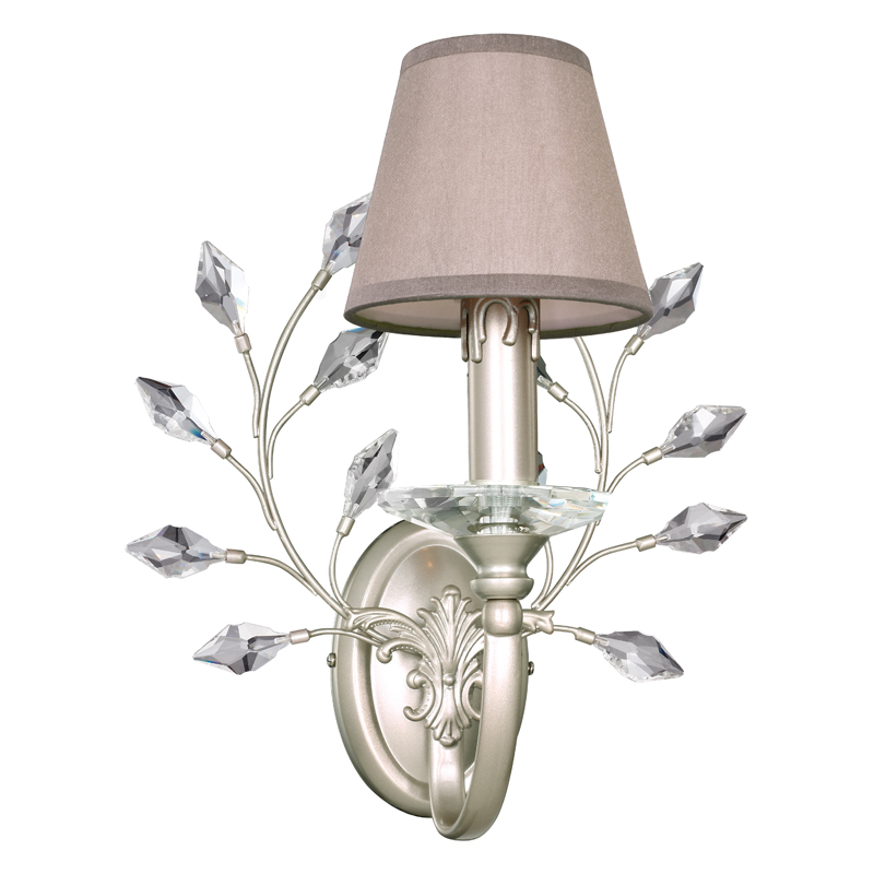 Бра Loretta Sconce grey Серый Прозрачный Белое золото винтаж Бра Loretta Sconce grey Серый Прозрачный Белое золото винтаж в Костроме | Loft Concept