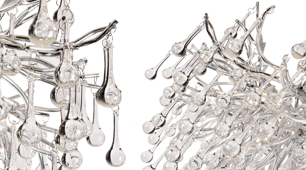 Люстра Droplet Chandelier Silver 80 Люстра Droplet Chandelier Silver 80 - Loft-Concept в Костроме
