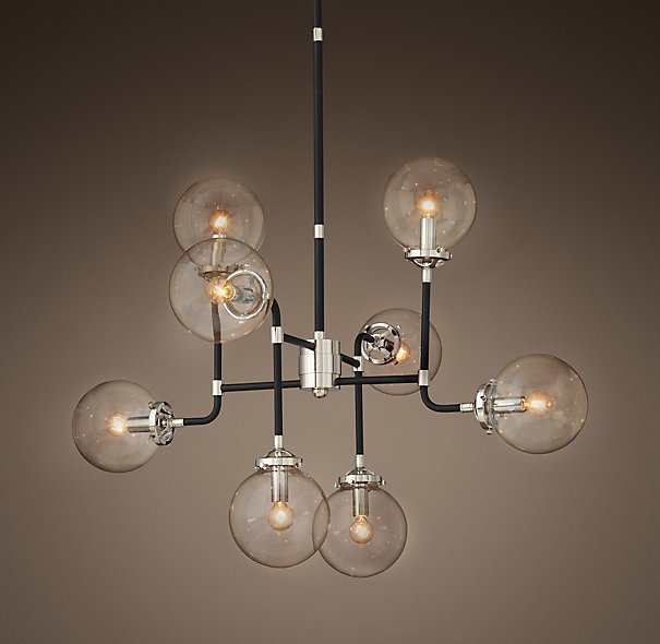 Люстра BISTRO GLOBE CLEAR GLASS SILVER CHANDELIER 8 Черный Серебряный Прозрачное Стекло Люстра BISTRO GLOBE CLEAR GLASS SILVER CHANDELIER 8 Черный Серебряный Прозрачное Стекло в Костроме | Loft Concept