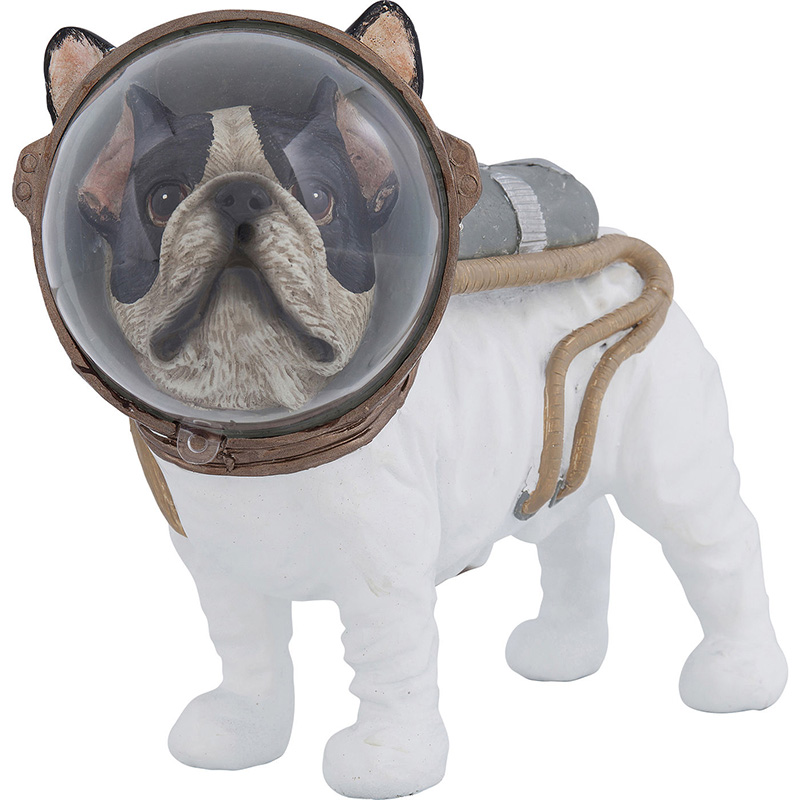 Статуэтка Space Bulldog Белый Коричневый Черный Статуэтка Space Bulldog Белый Коричневый Черный в Костроме | Loft Concept