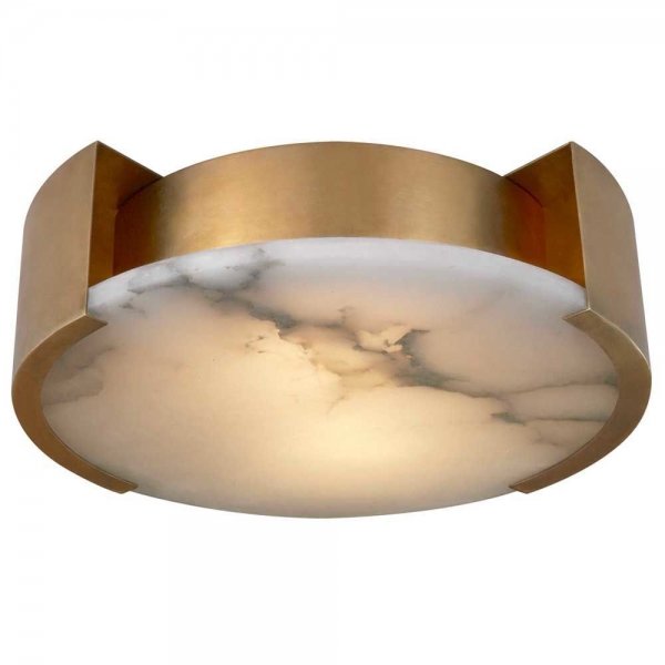 Потолочный светильник Melange Small Flush Mount Lamp Латунь Белый Потолочный светильник Melange Small Flush Mount Lamp Латунь Белый в Костроме | Loft Concept