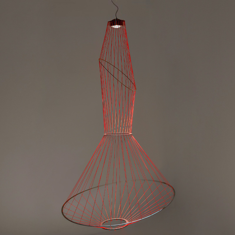 Люстра Light Threads Object Lighting Красный Черный Люстра Light Threads Object Lighting Красный Черный в Костроме | Loft Concept