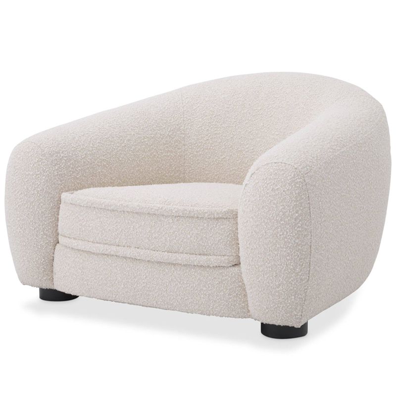 Кресло Eichholtz Chair Freud Boucle cream Кремовый Черный Кресло Eichholtz Chair Freud Boucle cream Кремовый Черный в Костроме | Loft Concept