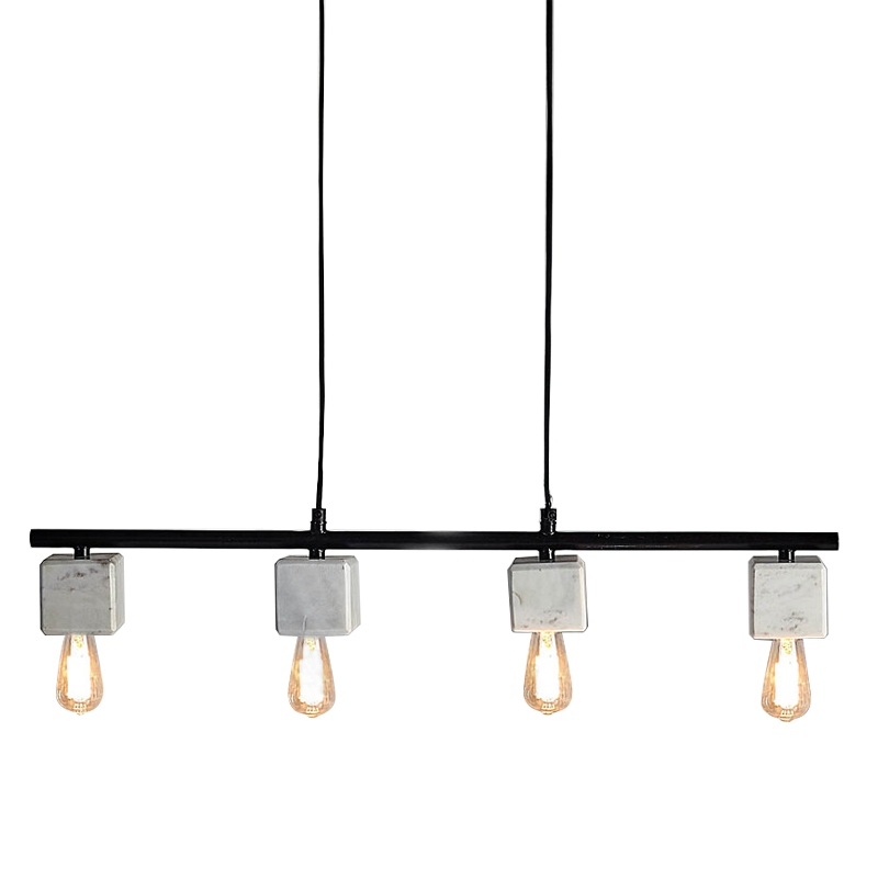Люстра Shaw Four Marble Cubes Chandelier Белый Мрамор Bianco Черный Люстра Shaw Four Marble Cubes Chandelier Белый Мрамор Bianco Черный в Костроме | Loft Concept