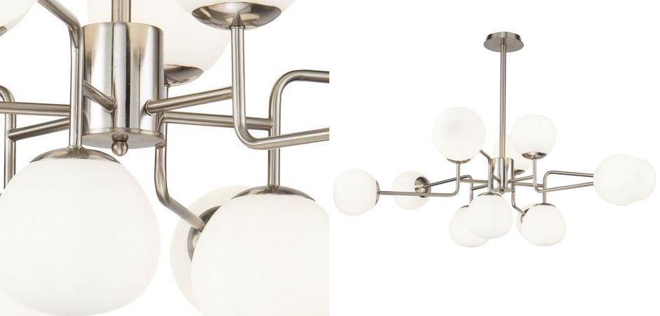 Люстра Tiepolo Ball Chandelier Nickel 12 Люстра Tiepolo Ball Chandelier Nickel 12 - Loft-Concept в Костроме