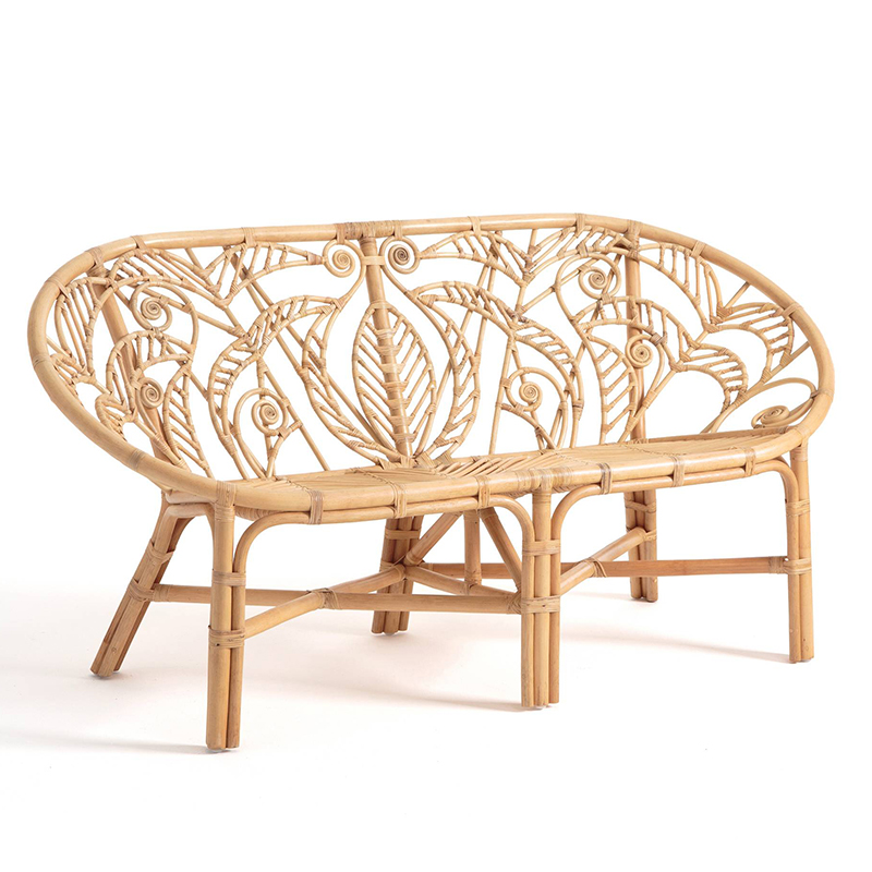 Уличный диван из ротанга Wicker Pattern Sofa Бежевый Уличный диван из ротанга Wicker Pattern Sofa Бежевый в Костроме | Loft Concept