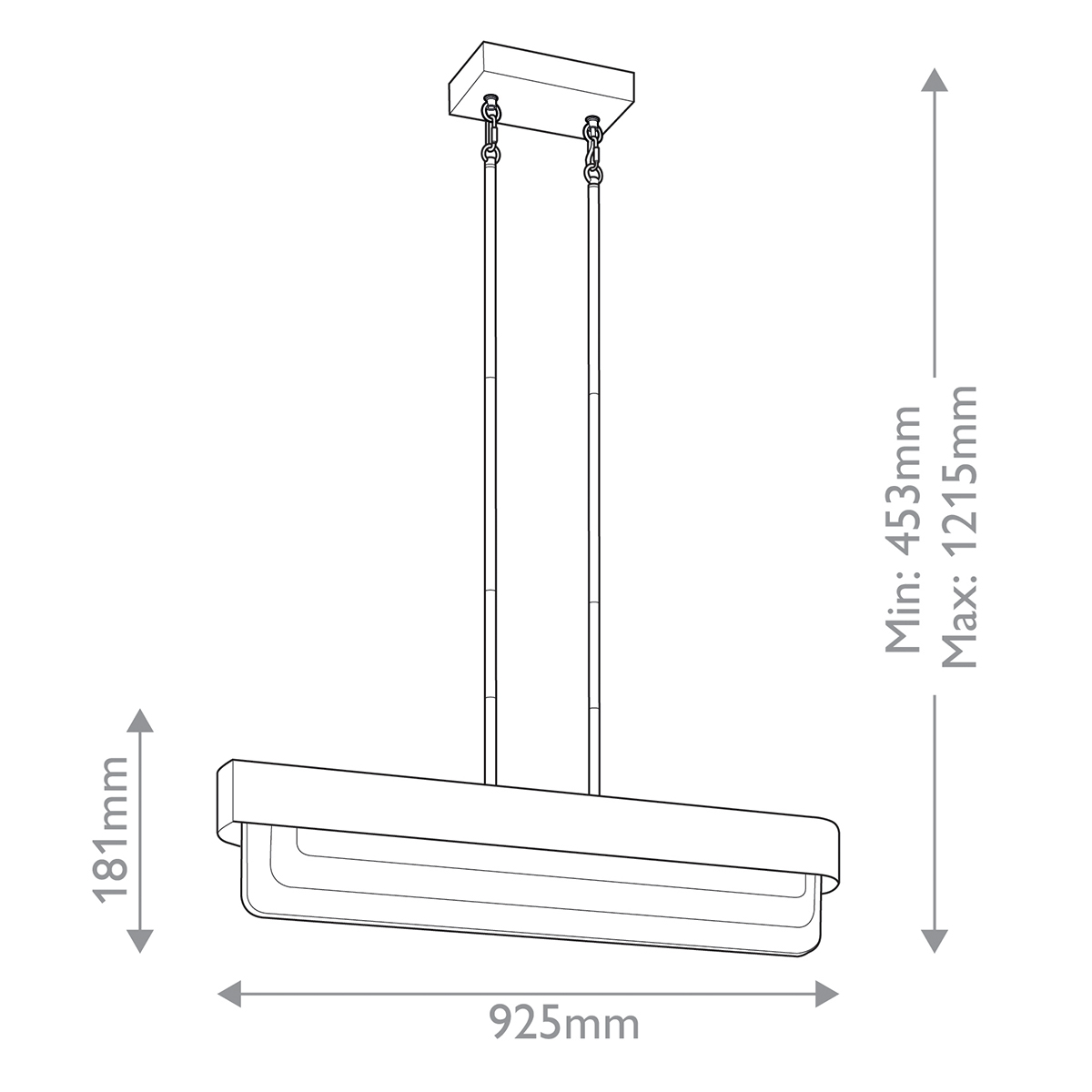 Люстра подвесная прямоугольная цвета латунь Kichler в Костроме