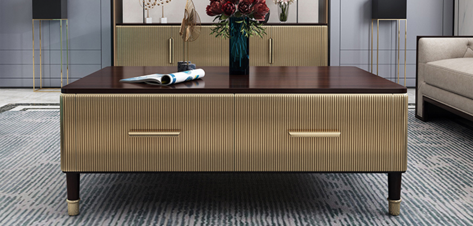 Birmingham Textured Coffee Table Gold Birmingham Textured Coffee Table Gold - Loft-Concept в Костроме