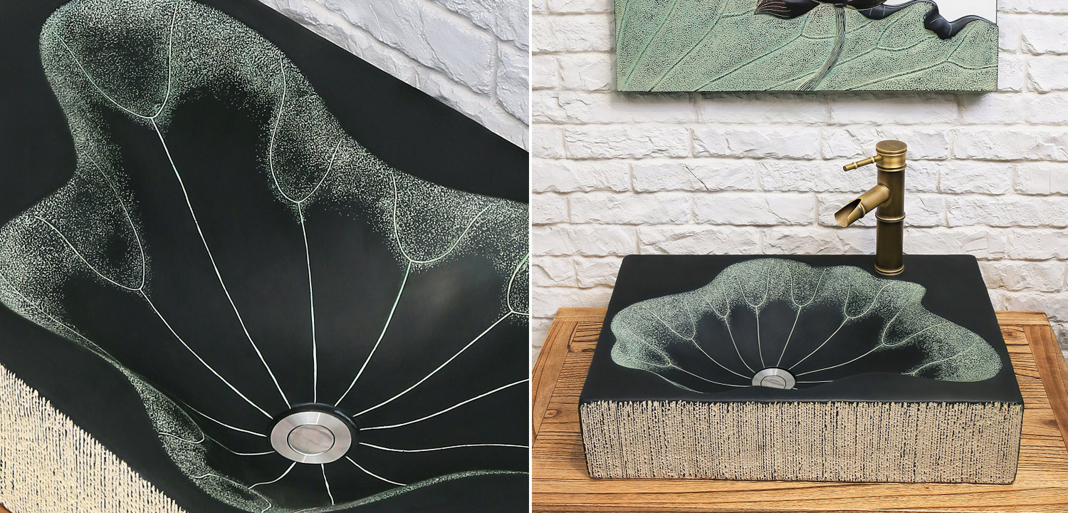 Раковина Lotus Leaf Rectangle - фото