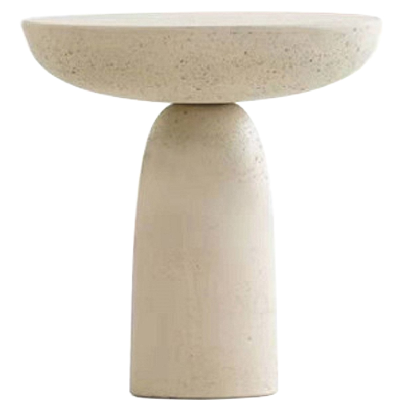 Приставной стол Tori Trawertine Side Table M Бежевый Приставной стол Tori Trawertine Side Table M Бежевый в Костроме | Loft Concept