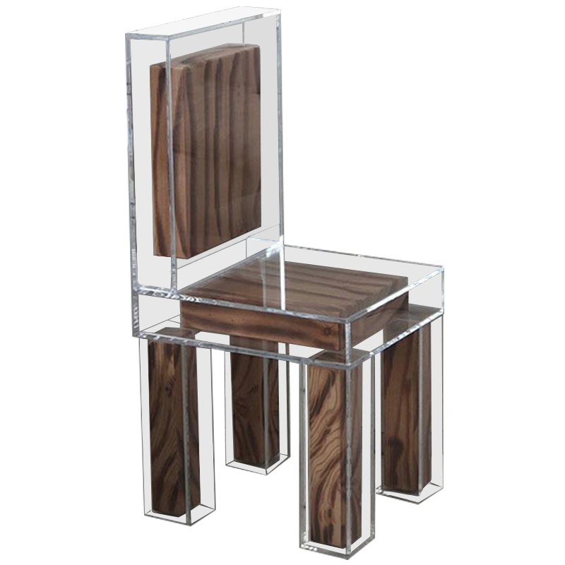 Стул Transparent Wood Chair Прозрачный Коричневый Стул Transparent Wood Chair Прозрачный Коричневый в Костроме | Loft Concept