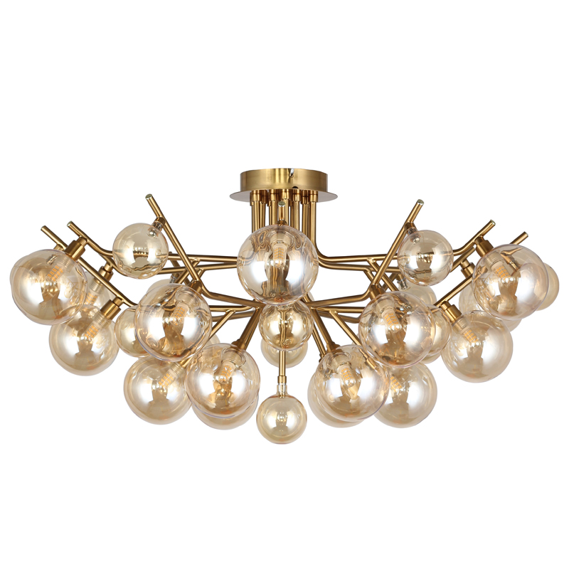 Люстра Berries Chandelier Flower bronze 18 Бронза Прозрачный Люстра Berries Chandelier Flower bronze 18 Бронза Прозрачный в Костроме | Loft Concept