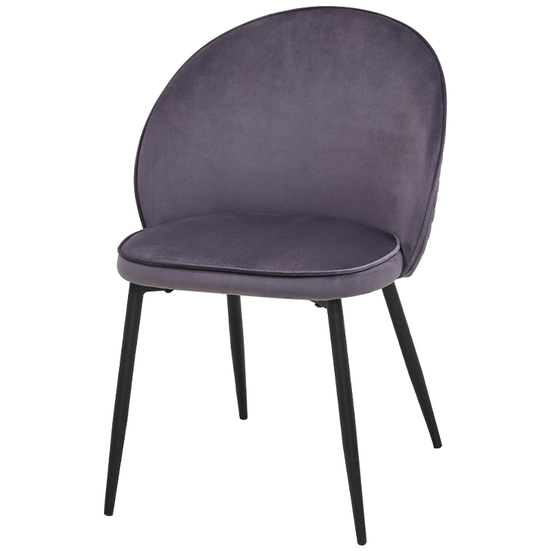 Стул с бархатной обивкой на металлических ножках Hexagon Pattern Chair Баклажан Черный Стул с бархатной обивкой на металлических ножках Hexagon Pattern Chair Баклажан Черный в Костроме | Loft Concept
