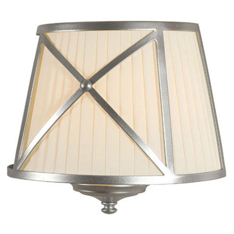 Бра Provence Lampshade Light Silver Wall Lamp Бежевый Серебряный Бра Provence Lampshade Light Silver Wall Lamp Бежевый Серебряный в Костроме | Loft Concept