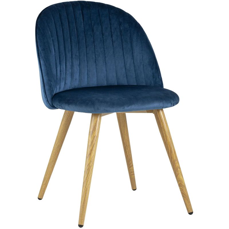 Стул Miruna Chair Синий Велюр Синий Древесина Стул Miruna Chair Синий Велюр Синий Древесина в Костроме | Loft Concept