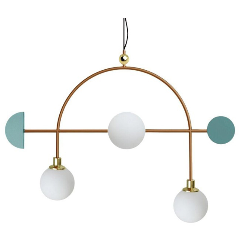 Дизайнерский Светильник Green Brown Space Ceiling Lamp by Dovain Studio Белый Латунь Бирюзовый Дизайнерский Светильник Green Brown Space Ceiling Lamp by Dovain Studio Белый Латунь Бирюзовый в Костроме | Loft Concept