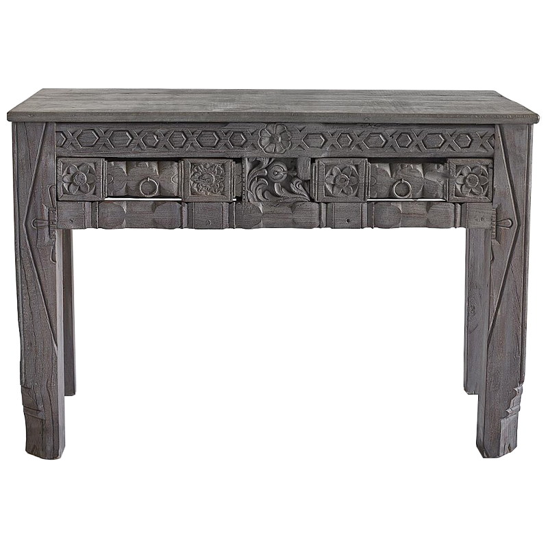 Консоль Sadhika Grey Mango Console Серый Консоль Sadhika Grey Mango Console Серый в Костроме | Loft Concept