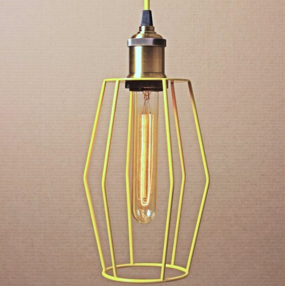 Подвесной светильник Wire Cage Pendant Spauk Yellow Желтый Подвесной светильник Wire Cage Pendant Spauk Yellow Желтый в Костроме | Loft Concept