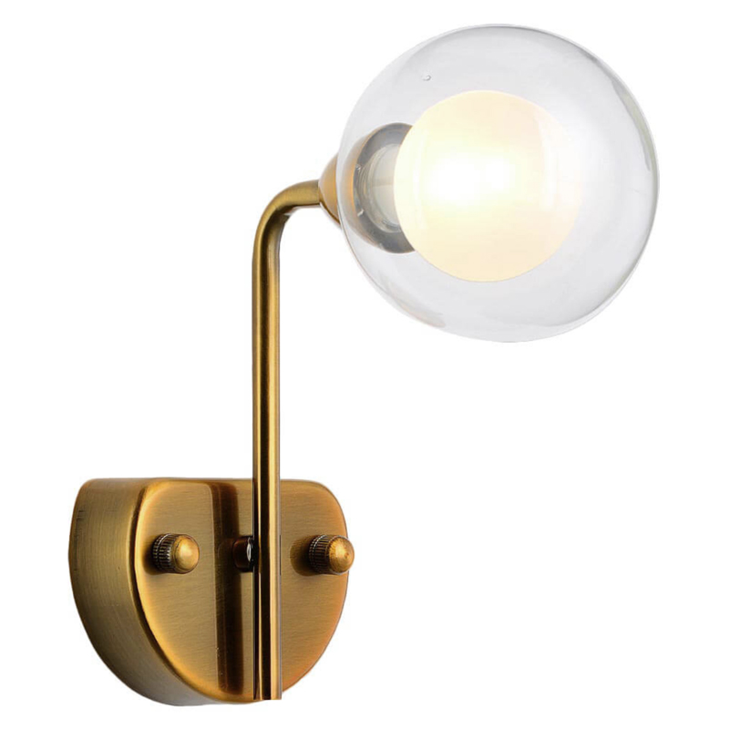 Бра Bistro Globe Milk Wall Lamp Прозрачный белый Латунь Бра Bistro Globe Milk Wall Lamp Прозрачный белый Латунь в Костроме | Loft Concept