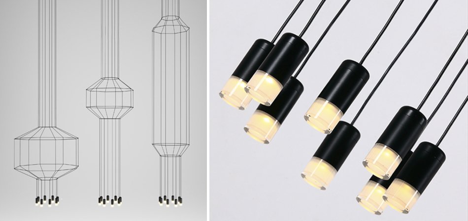 Vibia Wireflow Chandelier 0307 LED Suspension lam Vibia Wireflow Chandelier 0307 LED Suspension lam - Loft-Concept в Костроме