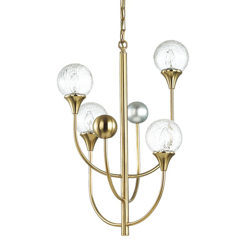 Люстра Benniga Chandelier 4 Золотой Прозрачный (Transparent) Люстра Benniga Chandelier 4 Золотой Прозрачный (Transparent) в Костроме | Loft Concept