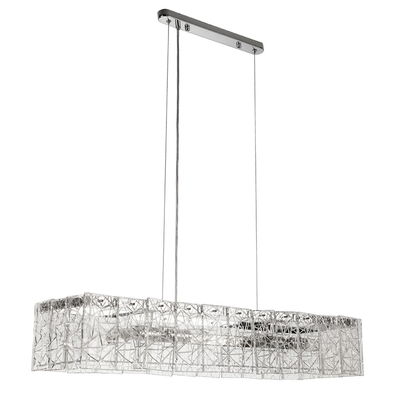 Люстра Alvaro Crystal Rectangular Chandelier Прозрачный Хром Люстра Alvaro Crystal Rectangular Chandelier Прозрачный Хром в Костроме | Loft Concept