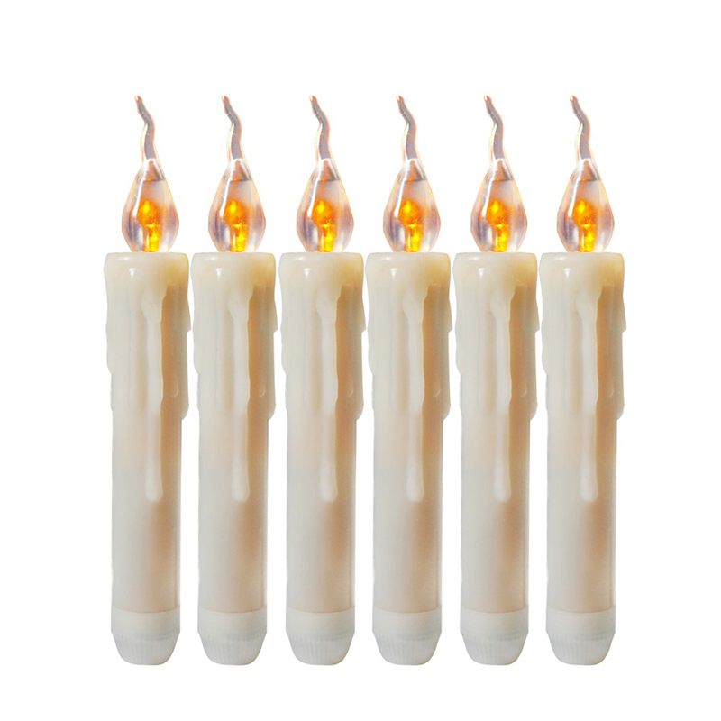 Набор из 6-ти свечей LED Candles Simulated Fire Белый Набор из 6-ти свечей LED Candles Simulated Fire Белый в Костроме | Loft Concept