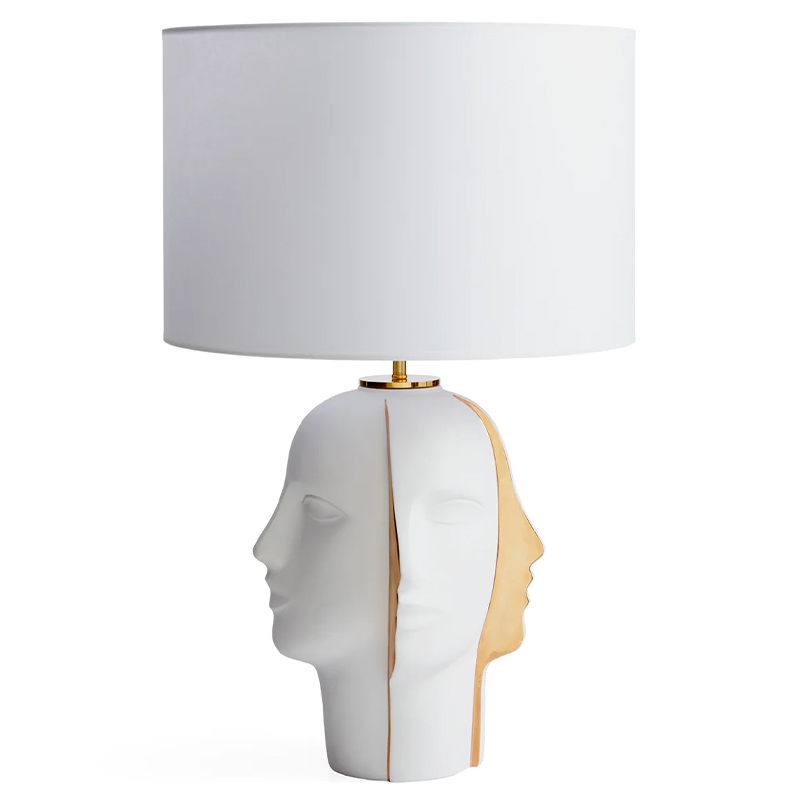 Настольная лампа ATLAS SPLIT TABLE LAMP Глянцевое золото Белый Настольная лампа ATLAS SPLIT TABLE LAMP Глянцевое золото Белый в Костроме | Loft Concept